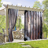 Aperturee - Aperturee Broken Graffiti Waterproof Printed Outdoor Curtains